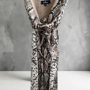 Lulus Jasper Beige Snake Print Surplice Jumpsuit thumbnail 6