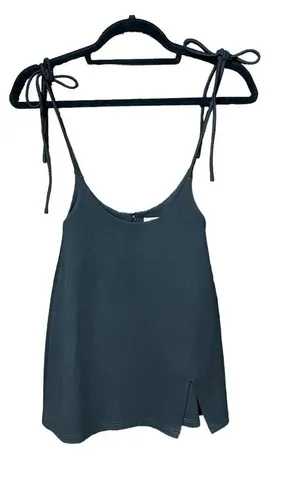 Tiger Mist Black Spaghetti Tie Strap Swing Tank Top‎ Size XS thumbnail 1