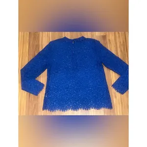 J. Crew Mockneck Floral Lace Top - Size 8 thumbnail 4
