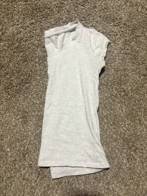 Grey vneck ultra flirt tee thumbnail 2