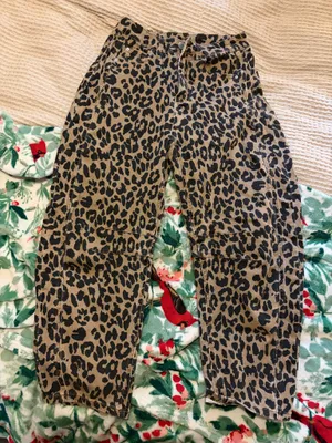 Amazon Leopard Barrel Jeans  thumbnail 1
