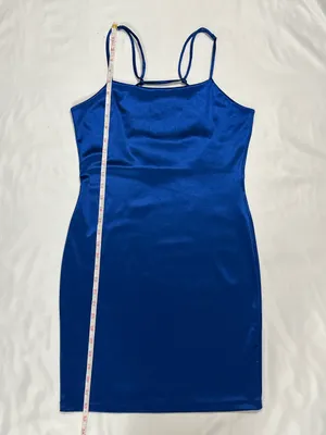 haley & june NWT Midnight ScoopBack Bodycon Mini Dress - Metallic Royal Blue - M thumbnail 14