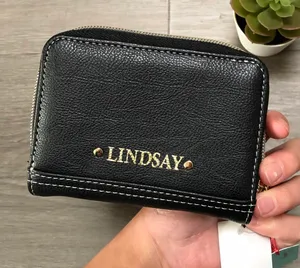 Snoopy black vegan leather wallet thumbnail 2