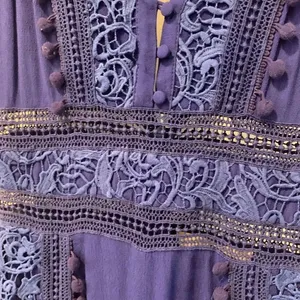 The Jetset Diaries Iris Blue Jumpsuit Size 6 Crochet Embellishments thumbnail 3