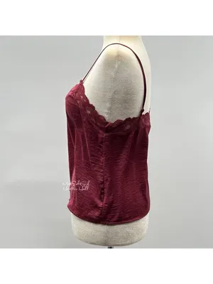 Pink Rose Lace-Trimmed Cami Top Size Large thumbnail 3