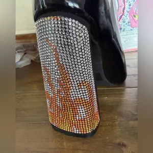 Flame rhinestone ankle boots Black Size 7.5 thumbnail 7