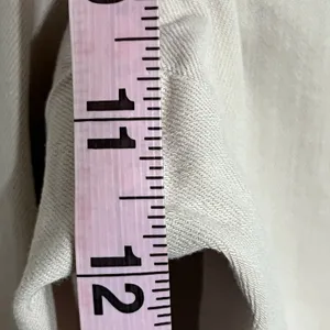 Loft Women's Cream Colored Khaki‎ Pants Size 12 Petite Straight Leg Raw Hem thumbnail 4
