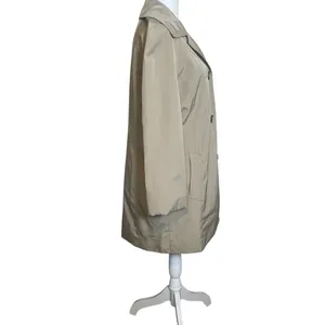 London Fog Women’s Trench Coat Tan Medium 3 Button Spring Rain Casual‎ Neutral thumbnail 3