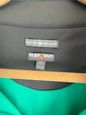 Peter Millar‎ Element 4 Wicking 1/4 Zip Pullover XL Teal Golf thumbnail 2