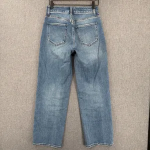 Quince Comfort Stretch High Rise Cropped Wide Leg Denim Jeans Atlantic Blue 25 thumbnail 2