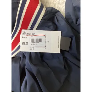 Gold Hinge Navy Pleated Tennis Skirt Red White Striped Waistband L GH120-410 thumbnail 6