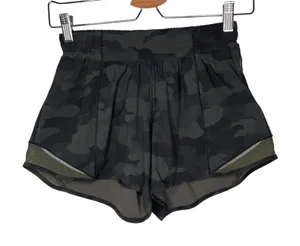 Lululemon Camo Hotty Hot Running Shorts 4 Tall thumbnail 1