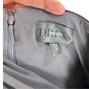 Vera Wang Charcoal Gray Ruched Bodice Chiffon Maxi Formal Dress Gown Size‎ 8 thumbnail 4