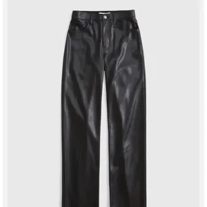 Abercrombie & Fitch Vegan Leather Ankle Straight Ultra High Rise Pants Black 26L thumbnail 2