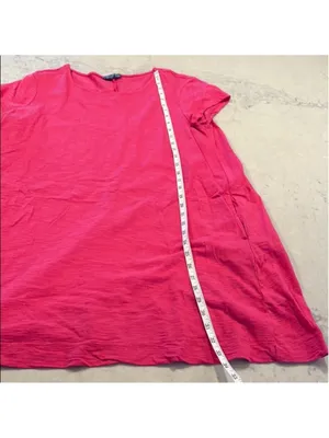 Fleur Bleue Pink T-Shirt Dress XL Pockets thumbnail 7