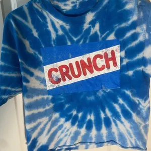 Crunch blue tie die cropped T-shirt thumbnail 1