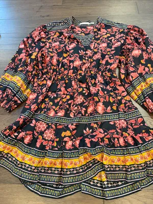 NWT- Alice + Olivia 'Sedona' Floral Mini-Dress, Fall Into You - Size 8 - C30-104 thumbnail 4