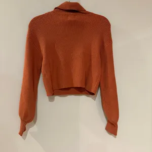 Francesca’s Orange Cropped Turtleneck Sweater NWT thumbnail 5