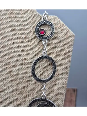 Brighton 36" TOWNSEND Silver Plated Stations and Crystal Long Statement Necklace thumbnail 6