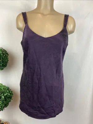 Lafayette 148 100% Silk Purple Sleeveless Tank Top 6 thumbnail 2