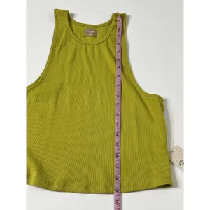 Free People Free-Est Milani Ribbed Tank Top Green Size Medium NWT thumbnail 7
