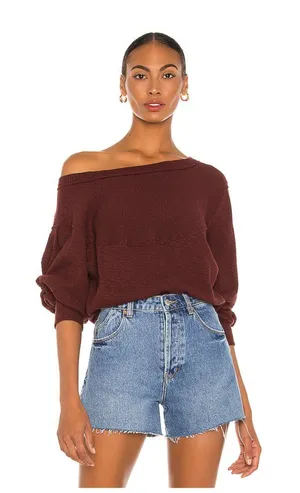 Revolve Free People OG Burgundy Thermal Sweater Pullover thumbnail 1