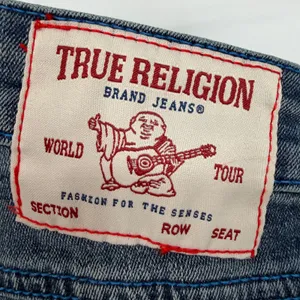 True Religion Billie Mid Rise Flap Straight Jeans Womens 24 Blue Y2K Indie Retro thumbnail 9