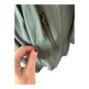 Maeve Anthropologie Dress Women XS Olive Green Faux Wrap Mini Preppy‎ Boho Retro thumbnail 9