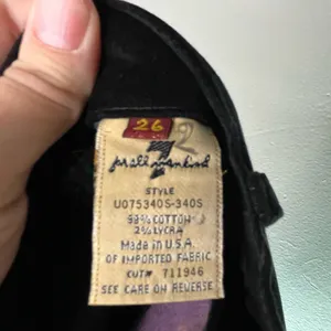 Whimsigoth 7 For All Mankind Flare Pants Womens Size 26 Black Velvet Low Rise thumbnail 8