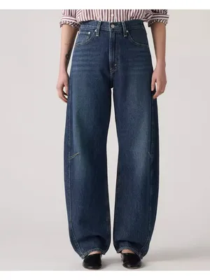New Levi's Women's 25x31 Cinch Barrel Jeans New Shades - Dark Wash 003V50001 thumbnail 2