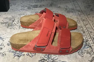 Birkenstock Uji Nubuck-Suede Leather in Sienna Red thumbnail 3