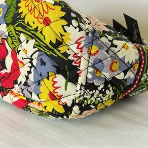 Vera Bradley ‘Poppy Fields’ Shoulder Bag Vibrant Floral Design Quilted Cotton thumbnail 8