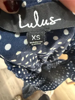 Lulu's Navy & White  Polka Dot Maxi Dress thumbnail 7