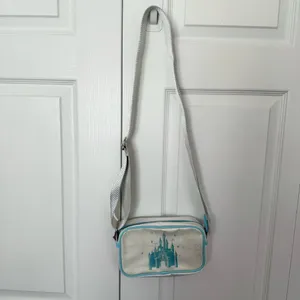 Disney Parks Iridescent Light Blue and White Cinderella Castle Crossbody Bag thumbnail 3