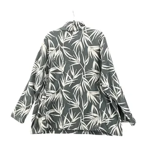 Lands End Womens Fleece Quarter Zip 3X Bamboo Green Earth‎ Warm Fuzzy Soft Fall thumbnail 2