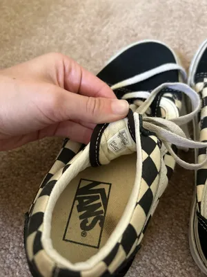 Vans Women’s 6.5 Black and White Checkered Lace Shoes thumbnail 3