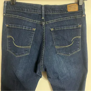 Levi's Jeans Womens 27 Curvy Bootcut Mid Rise Dark Washed Stretch Denim Blue‎ thumbnail 10