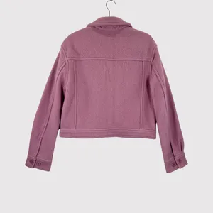 Aritzia Wilfred Free Womens Shirt Jacket Pink Autumn Merino Wool Shacket Small thumbnail 3
