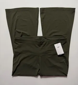 NWT Nike Yoga Dri-FIT Luxe Flared Pants, Green, Size 1X thumbnail 1