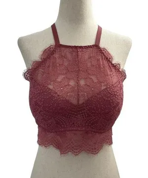 Victorias Secret Pink Women Size Small Bralette Push Up Bra Rose Pink 10A-744P thumbnail 1