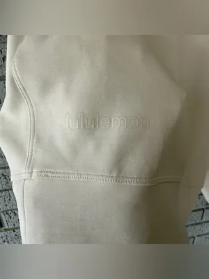 Lululemon softstreme perfectly oversized cropped crew Sz 4 Bone Cream Off White thumbnail 5