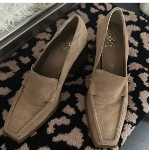 Vince Camuto tan suede loafers #loafers #suede thumbnail 1