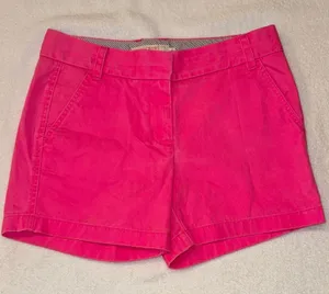 J. Crew Neon Pink Chino Bermuda Shorts Size 4 Broken In Tailored Fit thumbnail 1