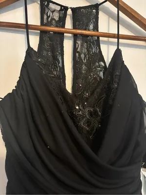 City Triangle NWT Black 90s 2000s Sequin Evening Strappy Y2K Vintage Dress thumbnail 5