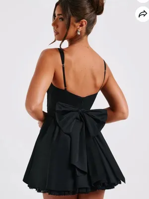Babyboo Josie Corset Mini Dress in Black Size XS thumbnail 3