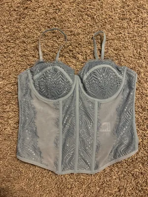 Garage Blue Corset Top thumbnail 1