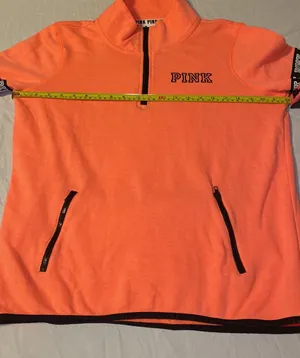 PINK - Victoria's Secret Spellout Quarter Zip Pullover Size Medium NWOT thumbnail 8