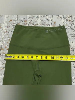 Nasty Fit high rise Gym Workout leggings size XS green thumbnail 7