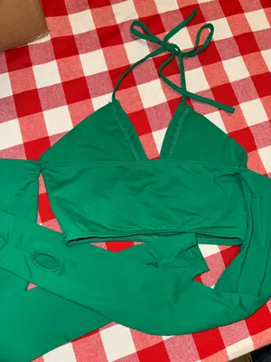 edikted green open long sleeve top thumbnail 4