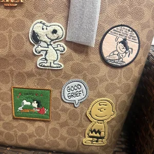 NWT Coach X Peanuts City Tote In Signature Canvas With Patches cbj91 thumbnail 2